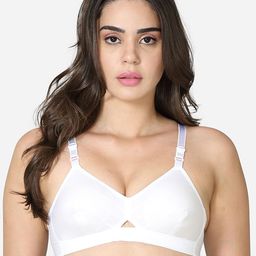 VStar White Non Padded Non-Wired Everyday Bra-FLORAUBACK-B-image-33