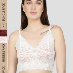 N-Gal Pack Of 2 Floral Anti-Odour Bralette Bra-image-18