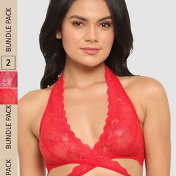 N-Gal Pack of 2 Floral Bralette Bra-image-51