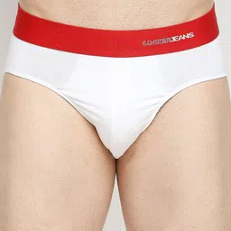 UnderJeans by Spykar Men White Solid Basic Briefs UJNPBS057White-image-5