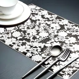 MONKDECOR White 6 Pieces Floral Rectangle Table Placemats-image-15