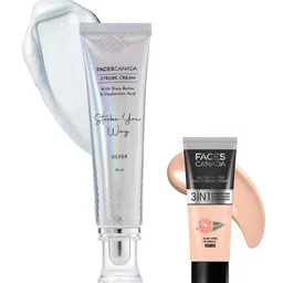 FACES CANADA Celeb Glow Kit - Strobe Cream 30 ml & All Day Hydra Matte Foundation 15 ml-17