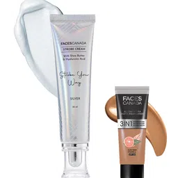 FACES CANADA Celeb Glow Kit - Strobe Cream 30 ml & All Day Hydra Matte Foundation 15 ml-15