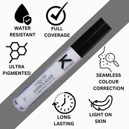 KINDED  Full Coverage & Long Lasting Liquid Concealer-6 ml-White Light image 3