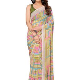 ROOP SUNDARI SAREES Geometric Printed Pure Georgette Saree-image-53
