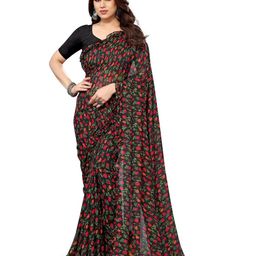 ROOP SUNDARI SAREES Floral Print Pure Georgette Saree-image-98