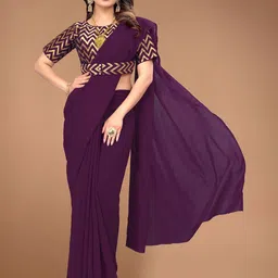 DRIZOMIZ Zari Belted Saree-picture-43