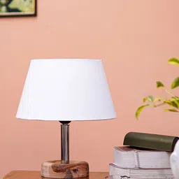 Pinecraft INTERNATIONAL White Edra Table Lamp With Frustum Shade-45
