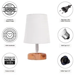 Pinecraft INTERNATIONAL White Table Lamp with Shade image 2