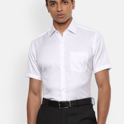 Van Heusen Men White Striped Formal Shirt-image-131