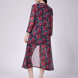 SCORPIUS Printed Georgette Open Front Longline Shrug image 5