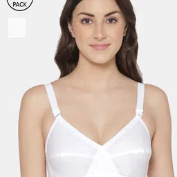 KOMLI White Pack of 2 Non Padded Full Coverage Bra-43