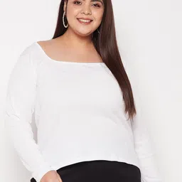 CLORA CREATION PLUS Scoop Neck Long Sleeve Knitted Top-image-77