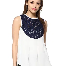 Mayra Self Design Georgette A-Line Top-picture-22