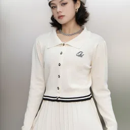 StyleCast Girls White Shirt Collar Shirt Style Top-image-74