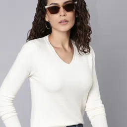 SHOWOFF V-Neck Regular Sleeves Regular Top-image-13