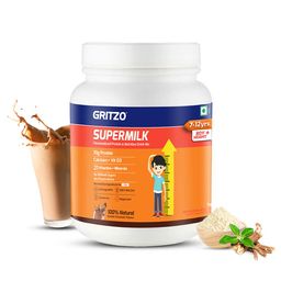Supermilk Gritzo Height+ for Boy 7-12 Yrs Personalized Protein & Nutrition Drink Mix,  1 kg  Double Chocolate -image-70