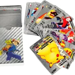 woyr 2 Set 55pc each Pokemon TCG Black and Silver V Series Vmax Gx Playing Card image 2