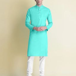 Men Embroidered Cotton Blend Straight Kurta-image-103
