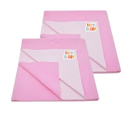 TIDY SLEEP Kids Set Of 2 Pink Water Proof Cotton Mattress Protector-image-17