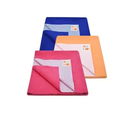 TIDY SLEEP Kids Pack Of 3  Solid Cotton Water Proof Mattress Protector-59