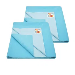 TIDY SLEEP Kids Set Of 2 Blue Water Proof Mattress Protector-picture-11