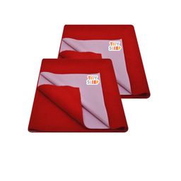 TIDY SLEEP Kids Set Of 2 Red Water Proof Mattress Protector-3