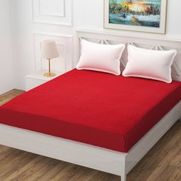 MORADO Maroon Queen Size Water Resistant Bed Mattress Protector-image-93