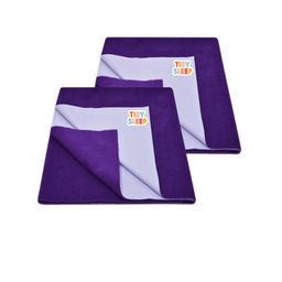 TIDY SLEEP Kids Set Of 2 Violet Water Proof Mattress Protector-12