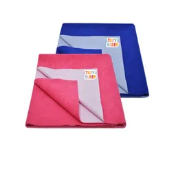 TIDY SLEEP Kids Set Of 2 Pink & Blue Water Proof Mattress Protector-image-36