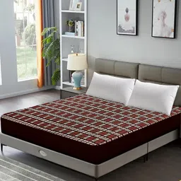 DREAM CARE Maroon Quilted Breathable Mattress Protector-image-41