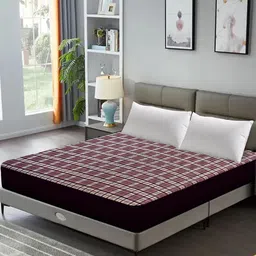 DREAM CARE Maroon Quilted Breathable Mattress Protector-image-15