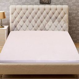 Pum Pum White Solid Queen Size Waterproof Mattress Protector-image-6