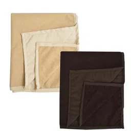 Adbeni Infants Beige & Brown 2 Pieces 210 GSM Waterproof Mattress Protectors-image-20