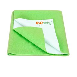 OyO Baby Infant Green Cotton Medium Waterproof Mattress Protector-22