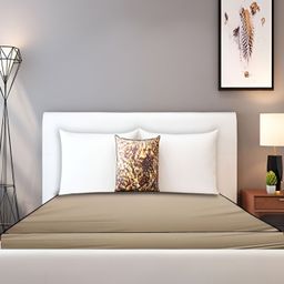 Stylista Beige Cotton Water Resistant Elastic Strap King Size Mattress Protector-image-20
