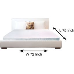 Stylista White Cotton Water Resistant Elastic Strap King Mattress Protector-image-89