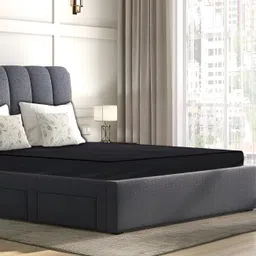 Stylista Black Cotton Water Resistant Elastic Strap Queen Mattress Protector-image-82