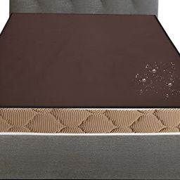 Stylista Brown Cotton Water Resistant Elastic Strap Single Mattress Protector-image-13