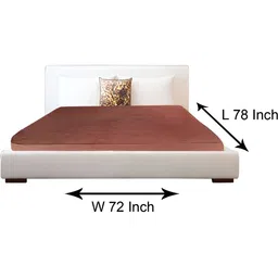 Stylista Brown Cotton Water Resistant Elastic Strap Mattress Protector-picture-33