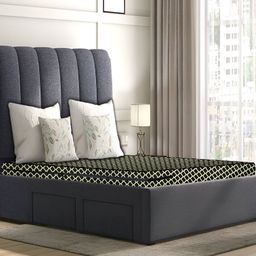Stylista Brown & White Cotton Water Resistant Elastic Strap Queen Mattress Protector-image-9