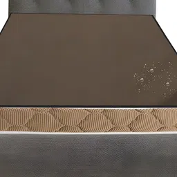 Stylista Brown Cotton Water Resistant Elastic Strap Mattress Protector-picture-17