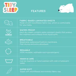 TIDY SLEEP Kids Set Of 2 Violet Water Proof Mattress Protector image 3