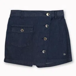 Gini and Jony Girls Mid-Rise Front Pocket Denim Skorts-image-33