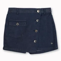 Gini and Jony Girls Mid-Rise Front Pocket Denim Skorts-image-78