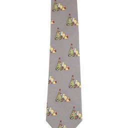 Alvaro Castagnino Men Grey & Green Printed Skinny Tie-image-51