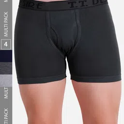 T.T. Pack Of 4 Desire Cotton Trunks-picture-40