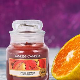 YANKEE CANDLE Orange-coloured Spiced Orange Scented Small Jar Candle-15