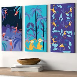 Art Street Monkey Cartoon Printed Wall Art-image-19