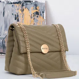 Exotic Structured Sling Bag with Quilted image 1